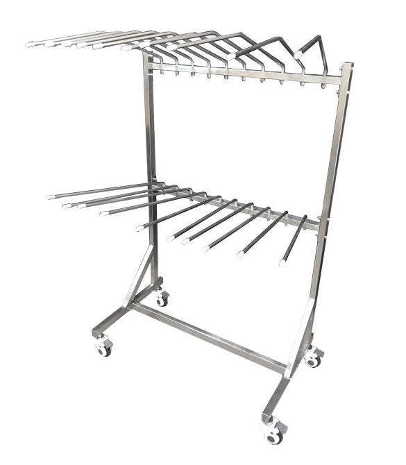 AS-VALET2 Mobile Valet 2-Tier Apron Rack