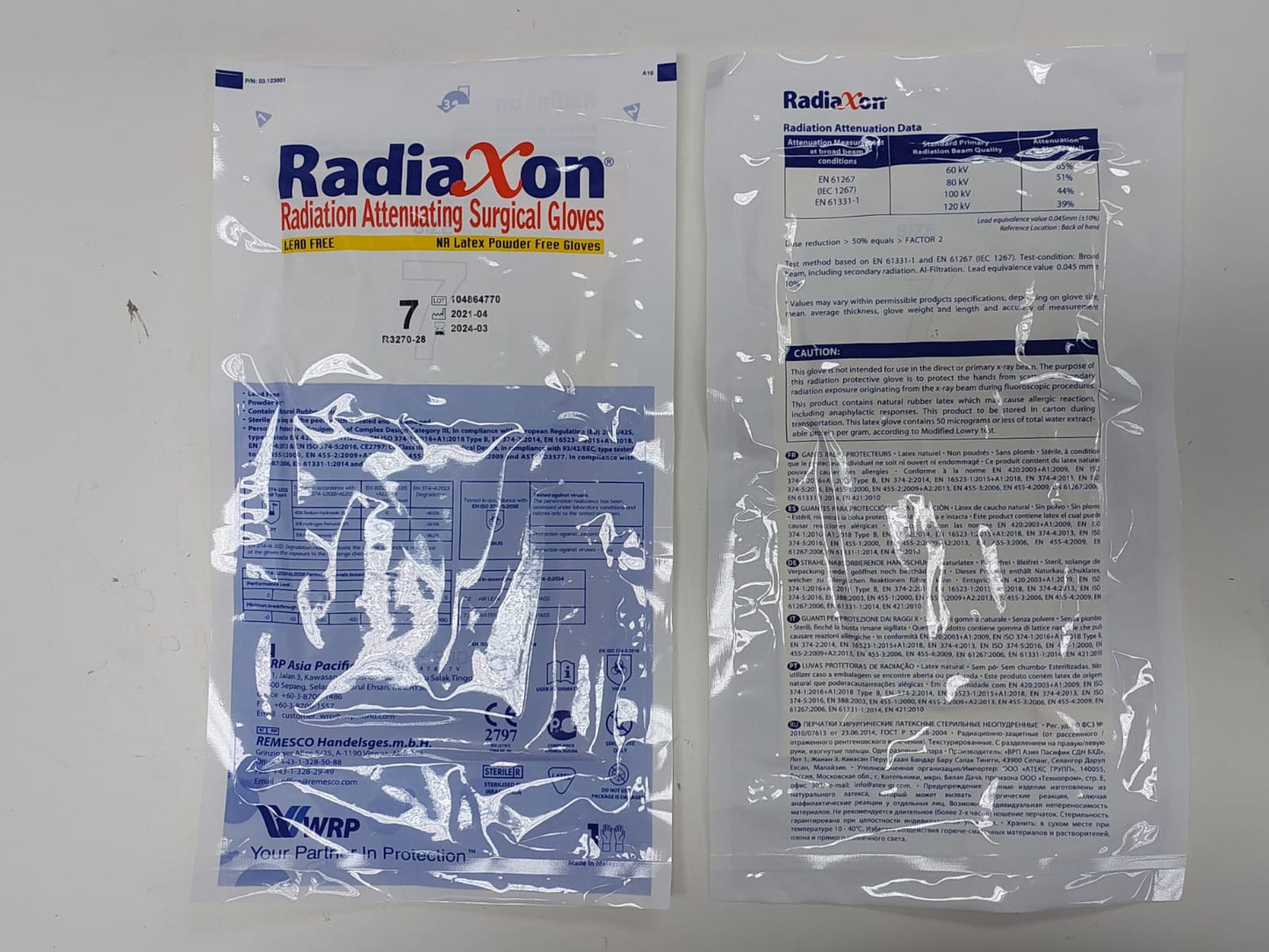 Radiaxon Radiation Protection Gloves - R32XX-28 (Lead Time 6 Months)